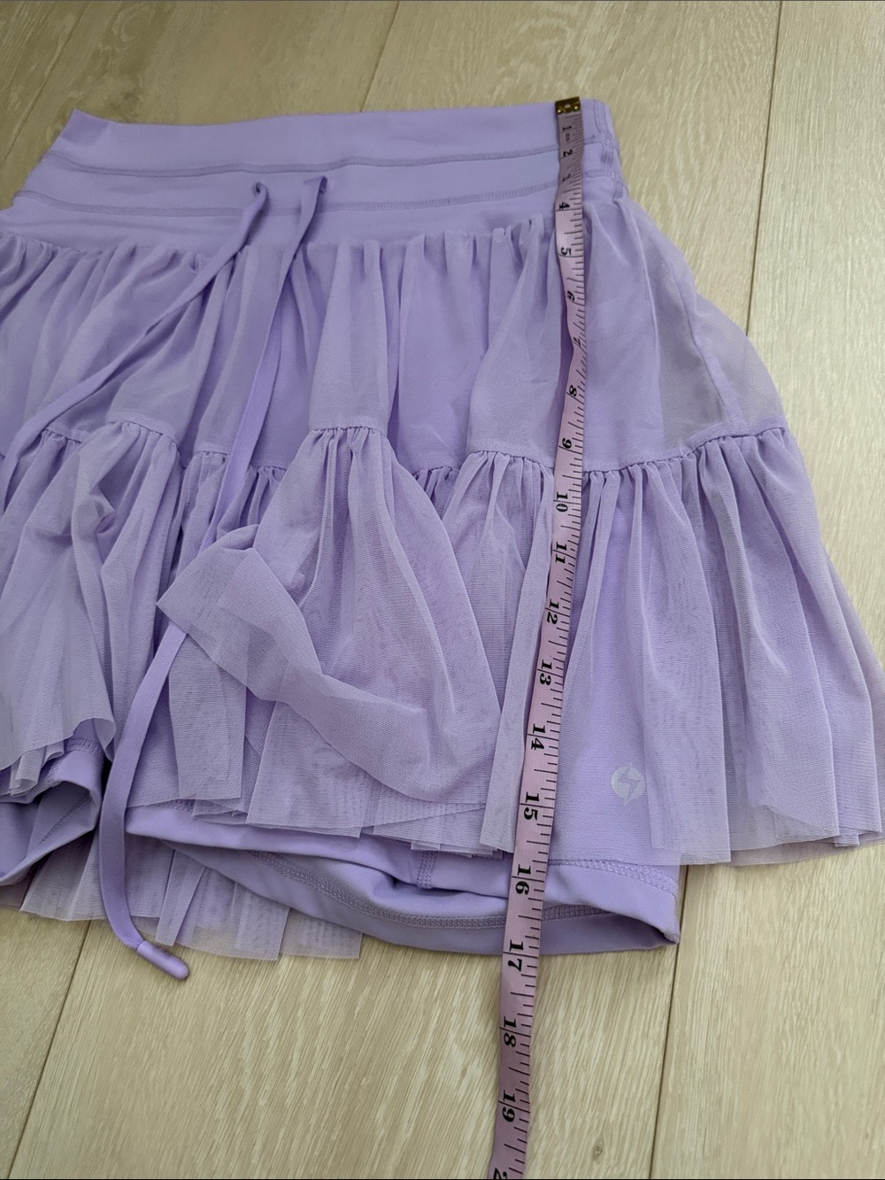 POPFLEX Lavender Lilac Tiered Tulle Mini Skirt Skort - Picture 6 of 9